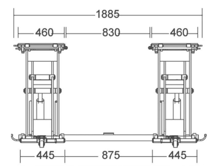 Velyen 4EE1150 Подъёмник ножничный короткий шиномонтажный г/п 2800 кг.